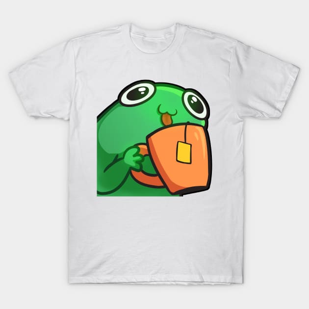 Froggie drinking tea, coffee T-Shirt by Nucifen
